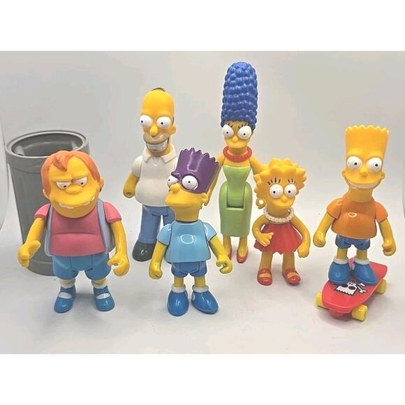 1990 The Simpsons 20th Centry Fox Consumer Products Figurines Set Of 7 Sku 323 - Picture 1 of 16